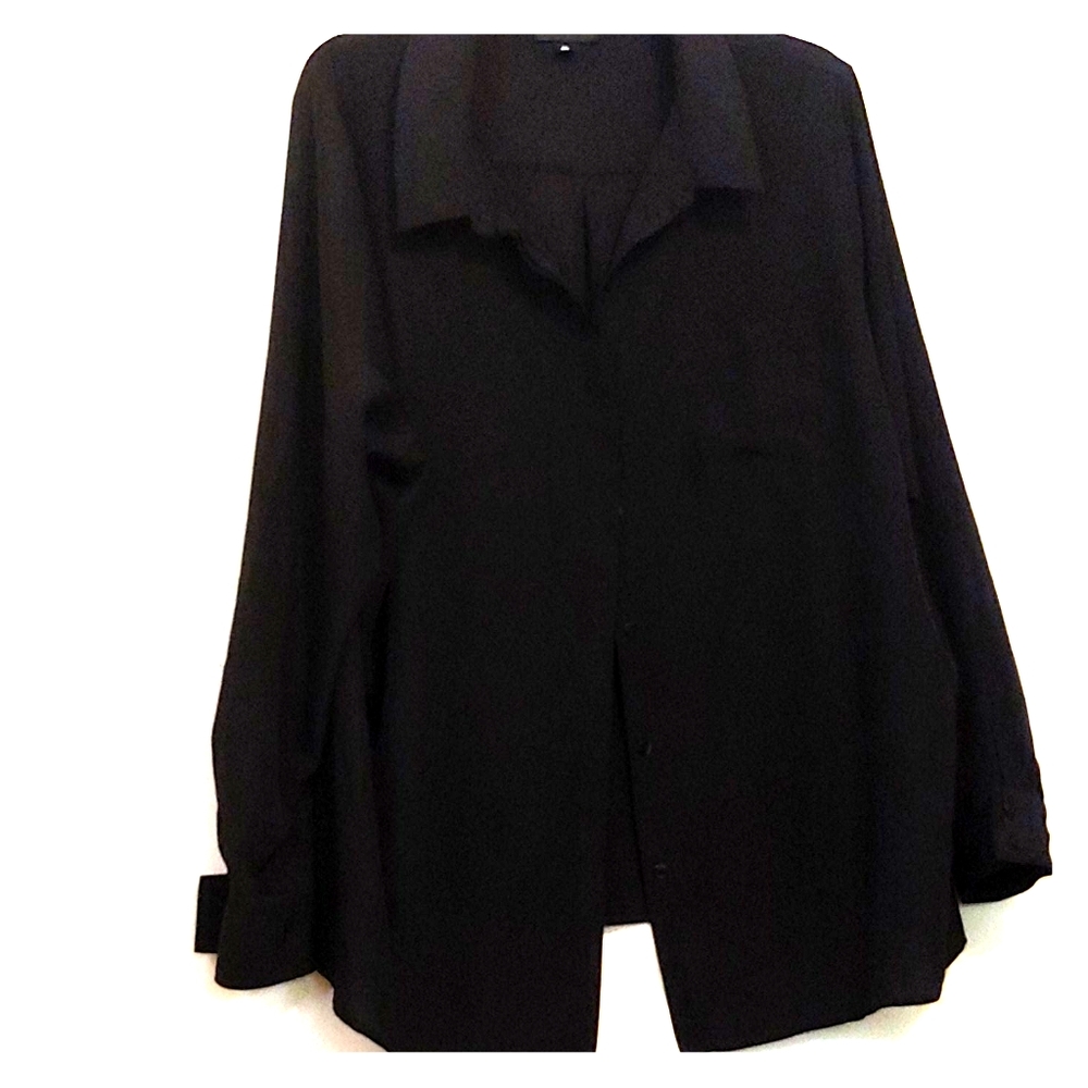 3XL Worthington black button down